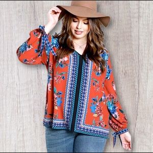 NWOT! Plus Size Boho V-Neck Blouse